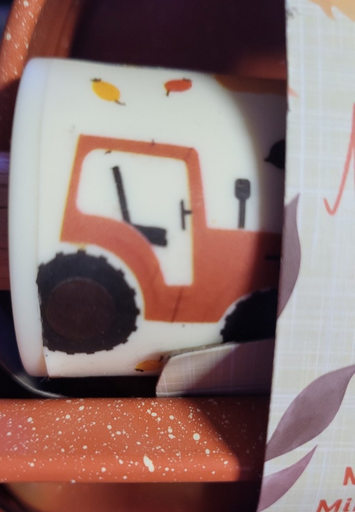 3 Pc Mini Bakeware Set Fall Loaf, Spring Form Tractor, Leaf, Pumpkin Rolling Pin