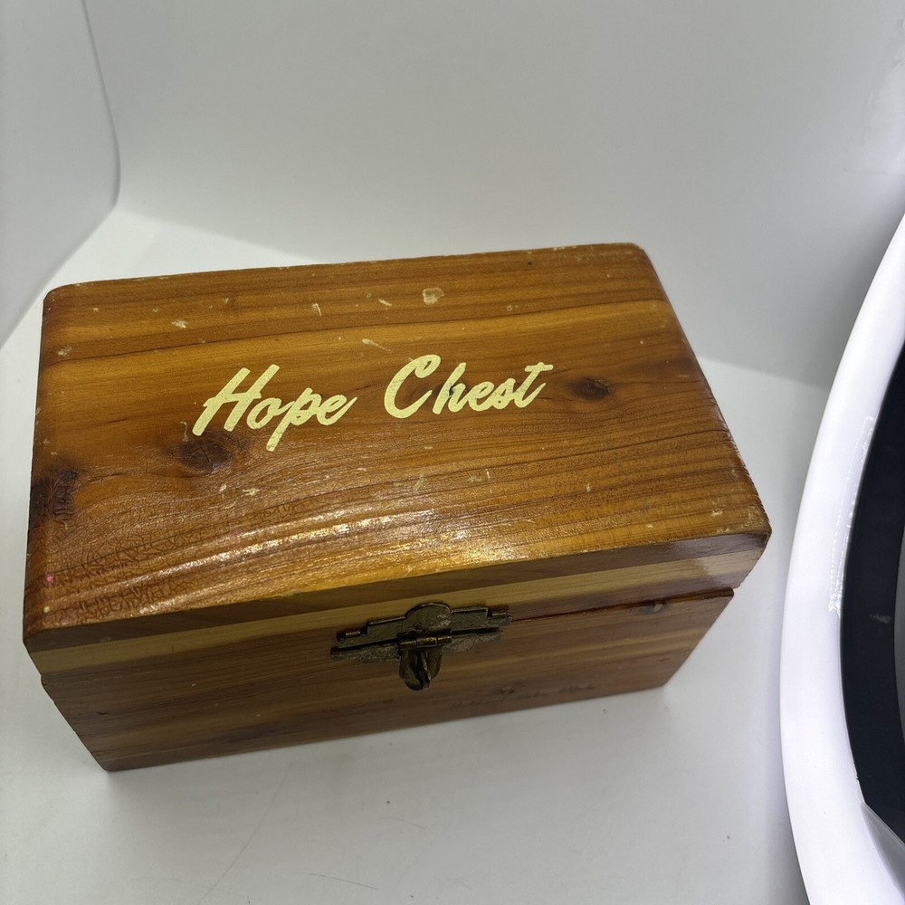 Vintage Cedar Mini Hand Made Hope Chest