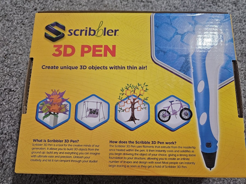 Scribbler 3D Pen V1 3D Drawing Pen Art Tool Make 3D objects in thin Air!
