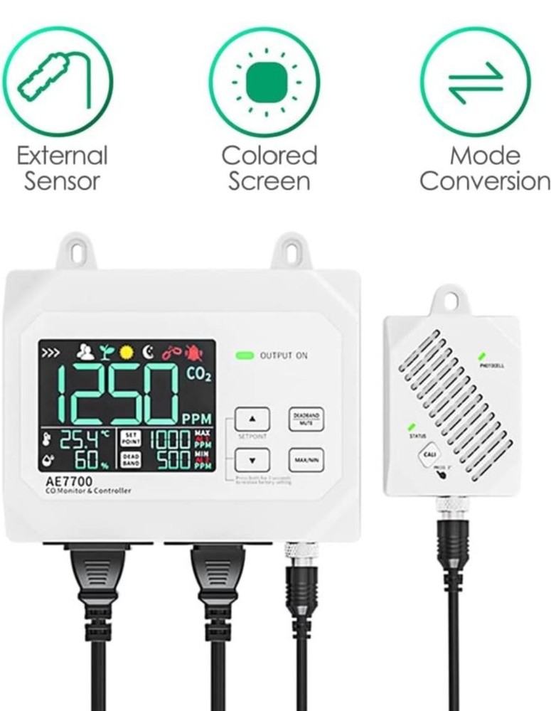 Carbon Dioxide Controller Co2 Meter Monitor Day & Night NO SENSOR!!!