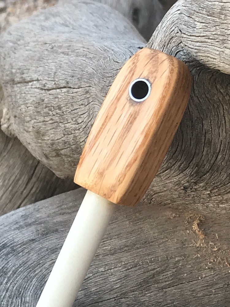 Handmade Square Oak Handle 3/8" Ceramic Field Sharpener