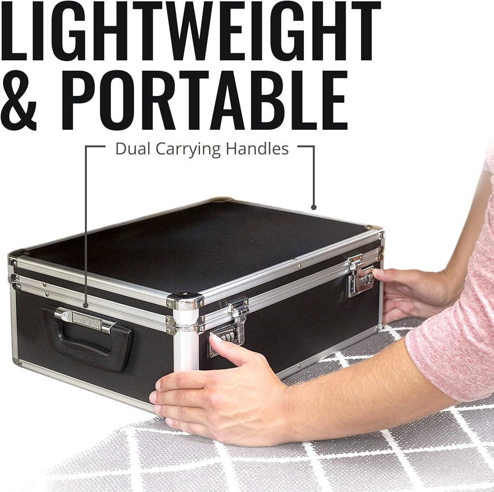Durable Dorm Storage Trunk with Combination Lock - Secure 6.5 x 23 Inch Lock Box