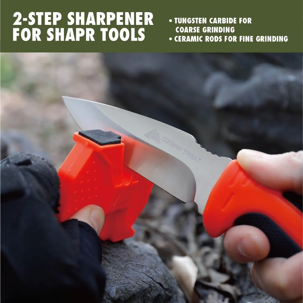 7-Piece Camping Multitool Set with Hammer, Axe, Flashlight