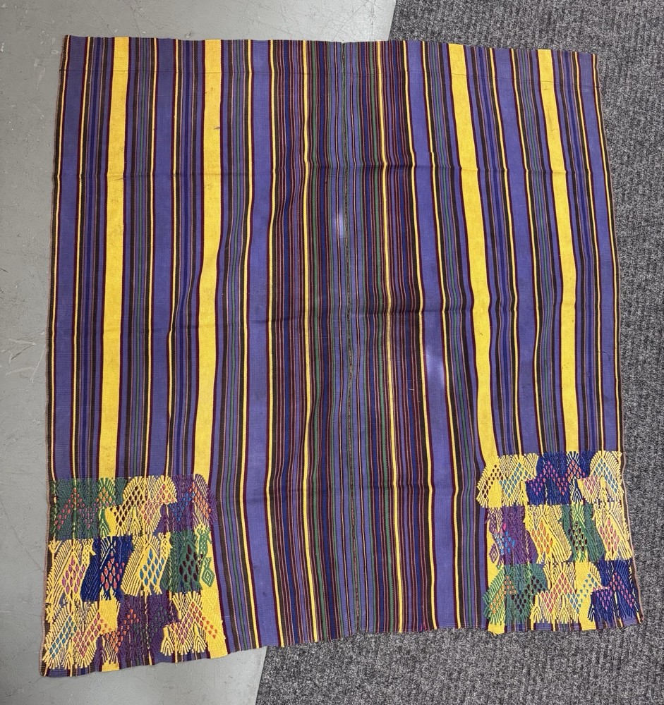 Primitive Peruvian Embroidered Textile Fabric