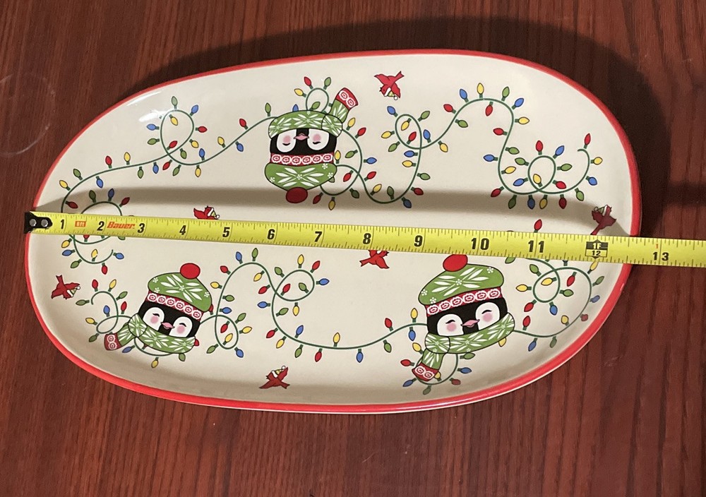 Temp-tations by Tara Winter Whimsy Penguin Platter
