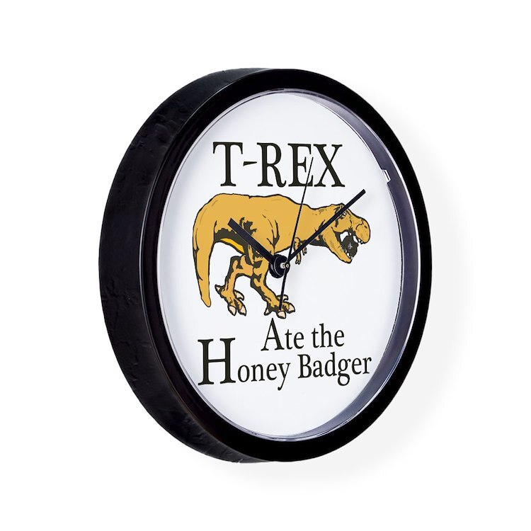 CafePress T REX Ate 10" Wall Clock (677685563)