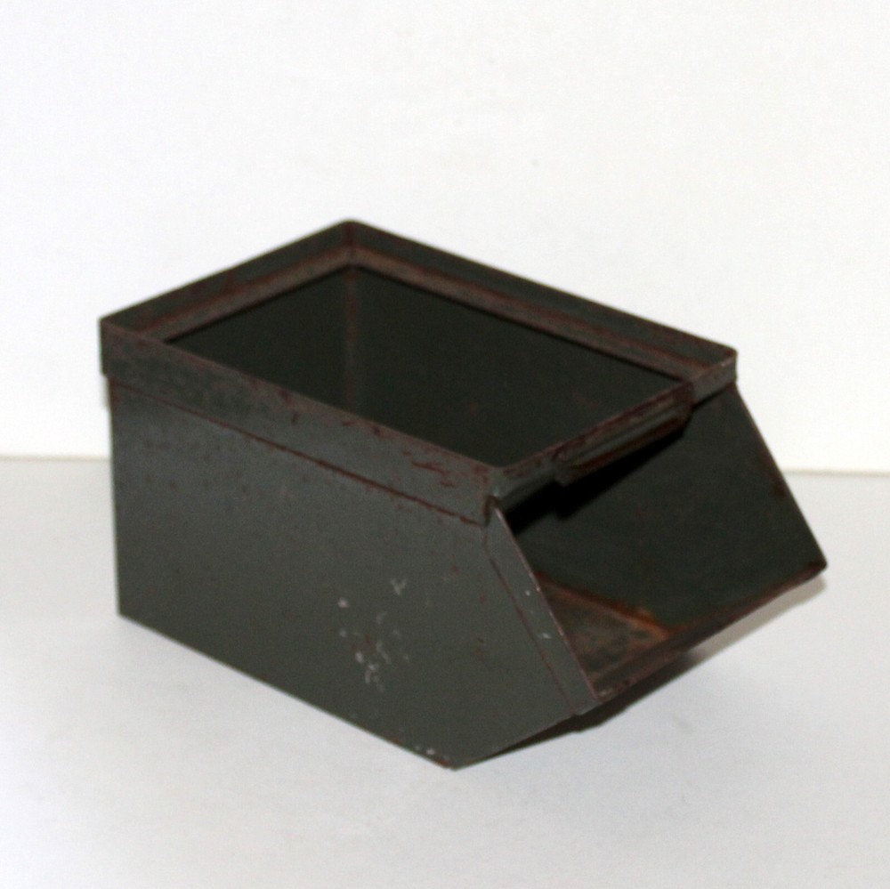 Vintage Stackbin No 0 stackable hardware organizer industrial Pawtucket green
