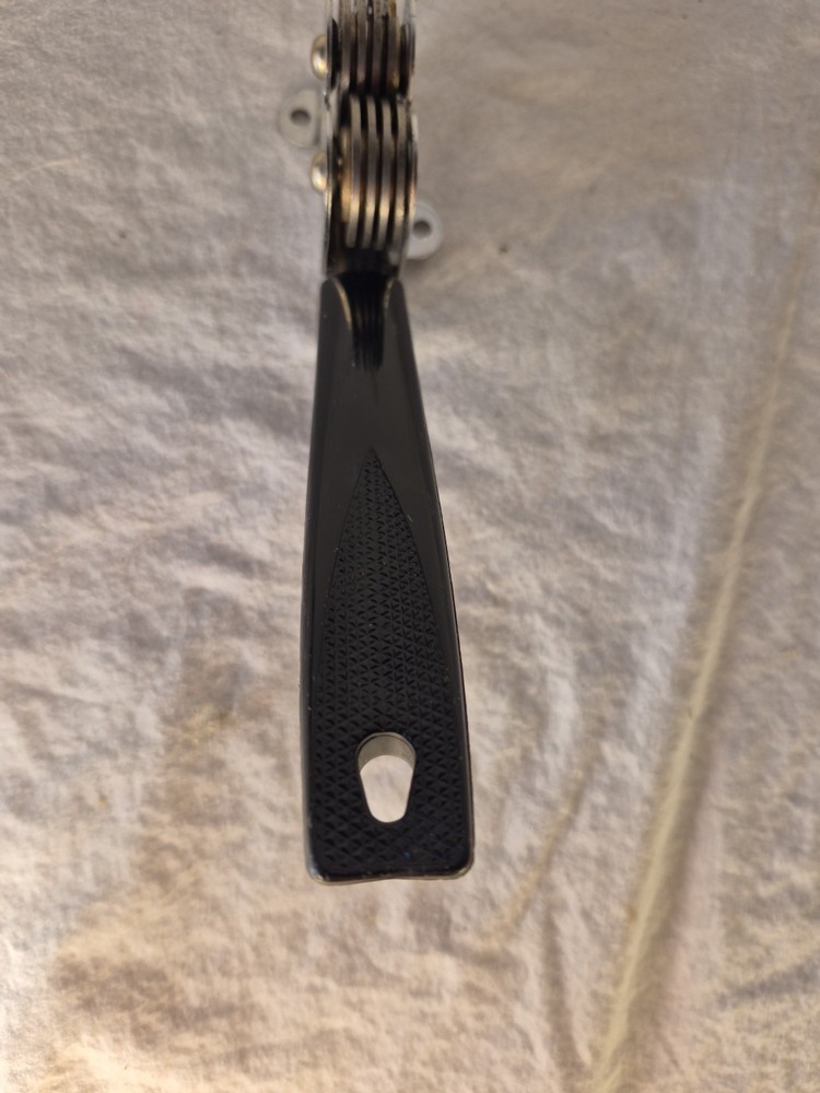 Vintage Ecko Pull Through Chromium Plated Knife Sharpener with Black Handle