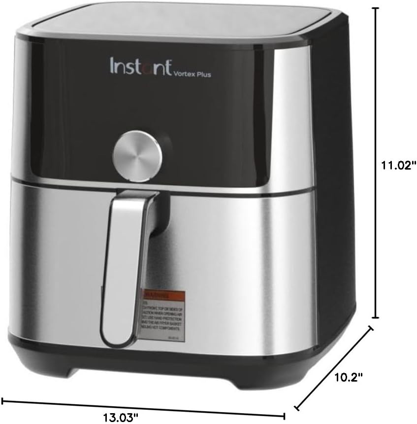 Instant Pot 4QT Vortex Plus 6-in-1 Mini Air Fryer, Custom Program Options, Crisp