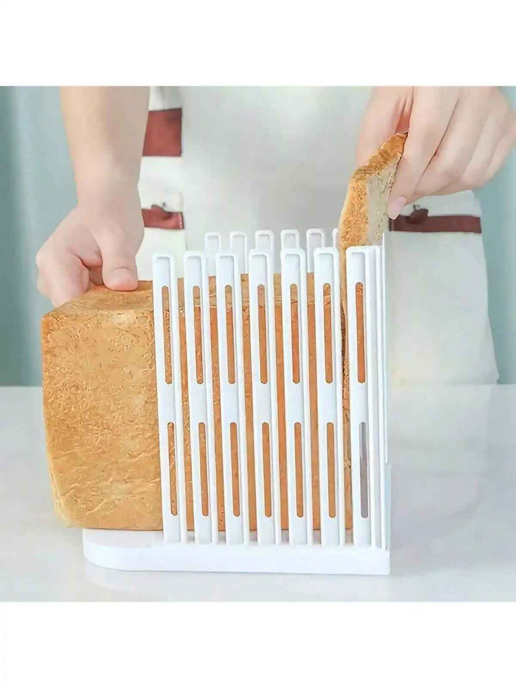 Foldable Bread Slicer Guide ABS Toast Loaf Cutter Adjustable