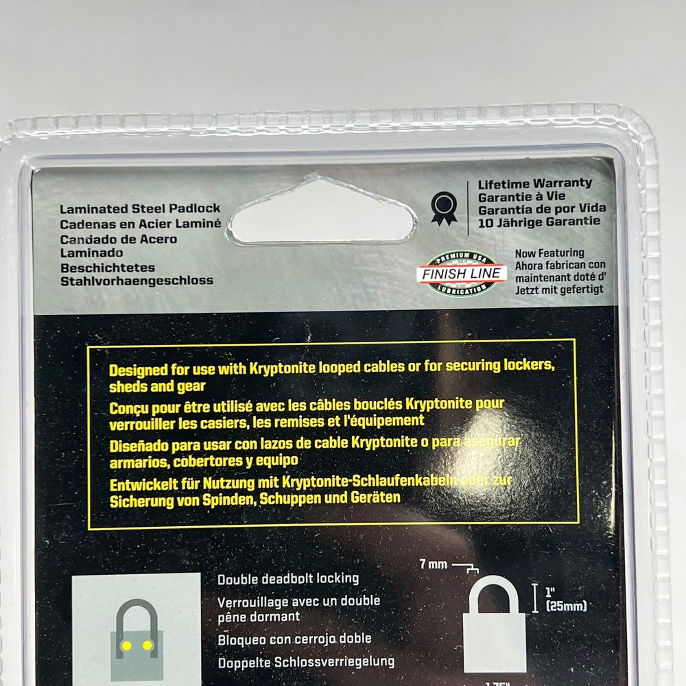 KRYPTONITE (2 PACK) Laminated Steel Padlock 1 3/4" (45MM) Chrome/Black