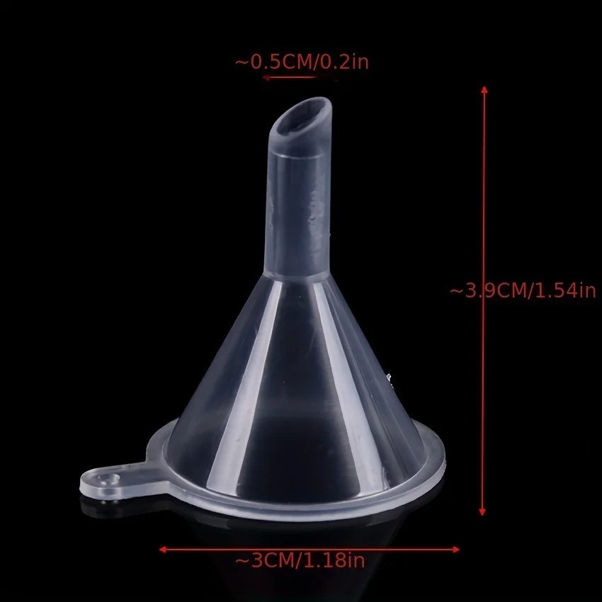 10-Pack Mini Plastic Funnels Small Funnel Set for Perfume Essential Oil Diffuser