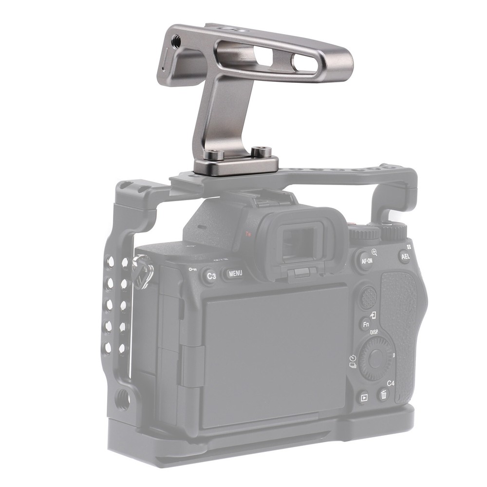 US Silver Handle Grip 1/4"-20 Thread Mount for DSLR Mirrorless Camera Cage Rig