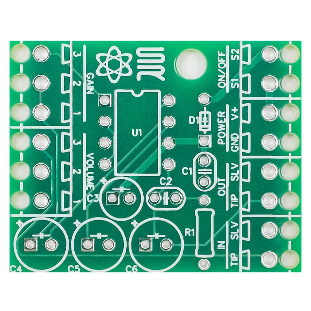 LM386 Audio Amplifier PCB - Guitar Synth Instrument Amp PCB by Synthrotek