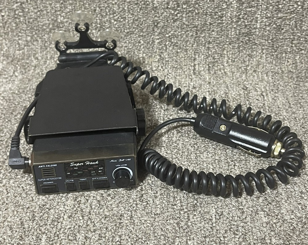 Super Hawk Nova DH-105 Radar Detector 12V DC Korea Works With Mr. Bracket