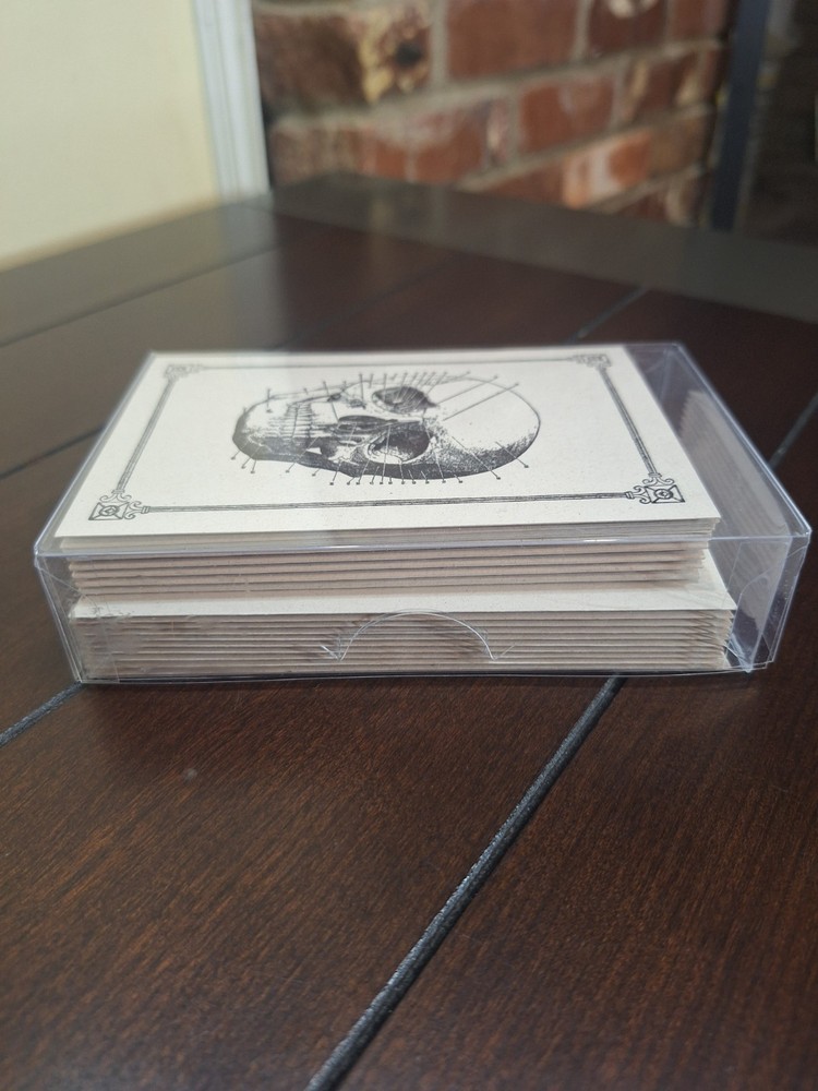 Skull Boxed Note Cards and Envelopes 8/8 Made In ITALY
