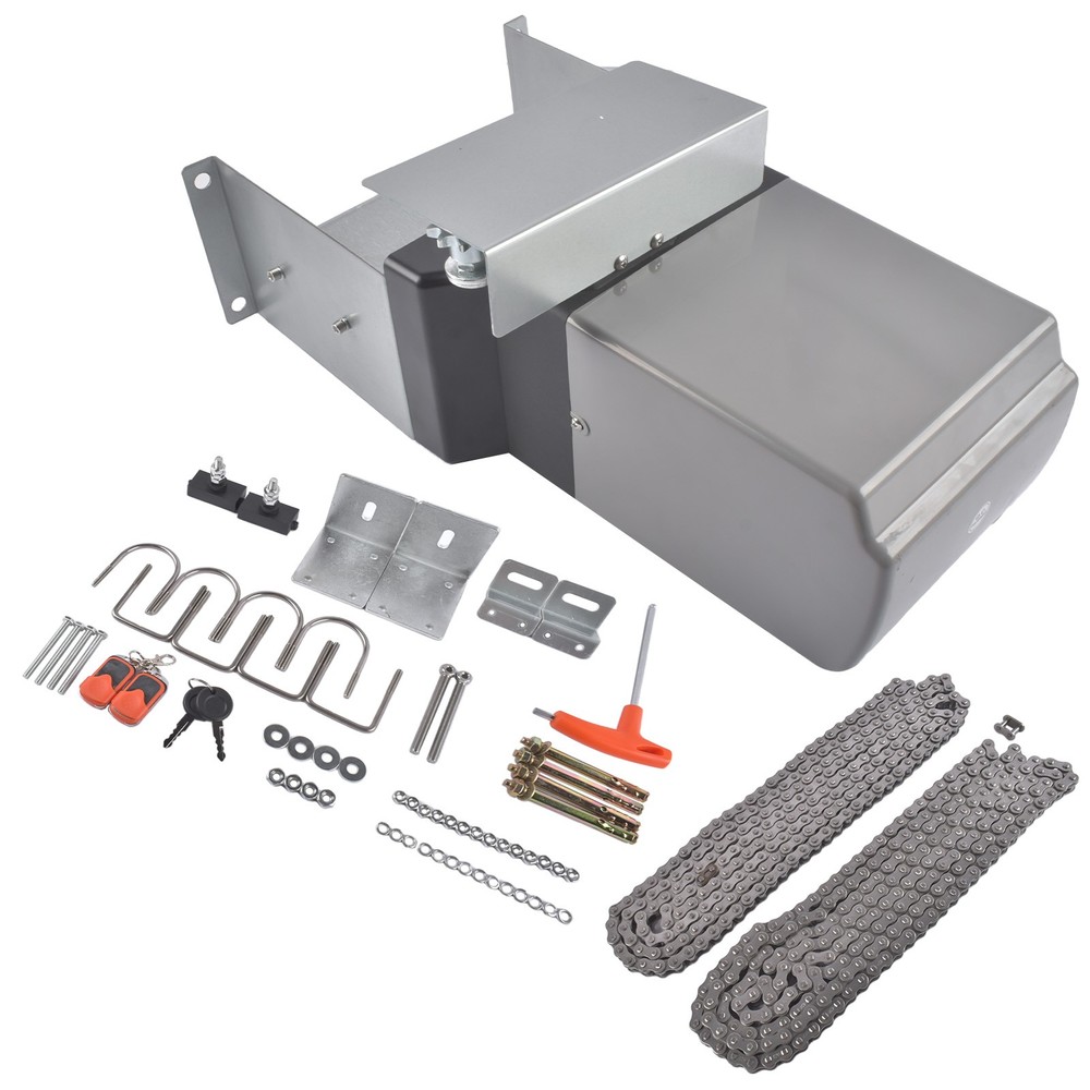 Single-Button Automatic Sliding Gate Opener Operator Kit 1800lbs W/o Infrared