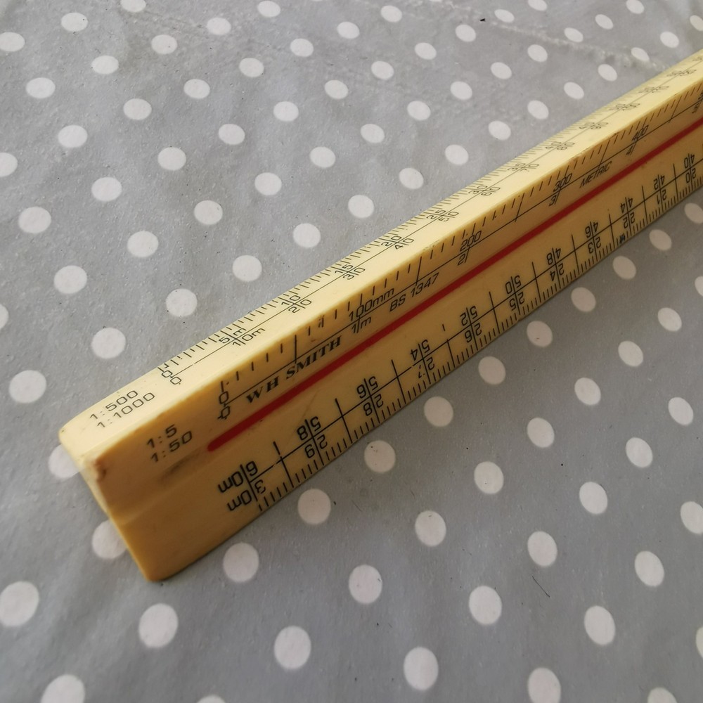 Vintage 3 Sided Triangular Wh Smith BS 1347 Ruler In Good Condition