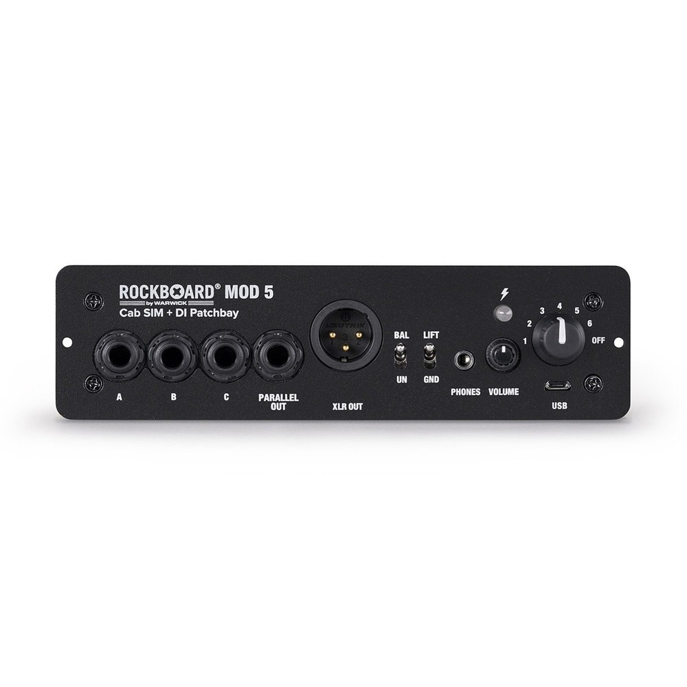 Rockboard Cab Sim to FOH Kit - MOD5 Cab Sim DI Patchbay + Flat XLR Cable 20ft