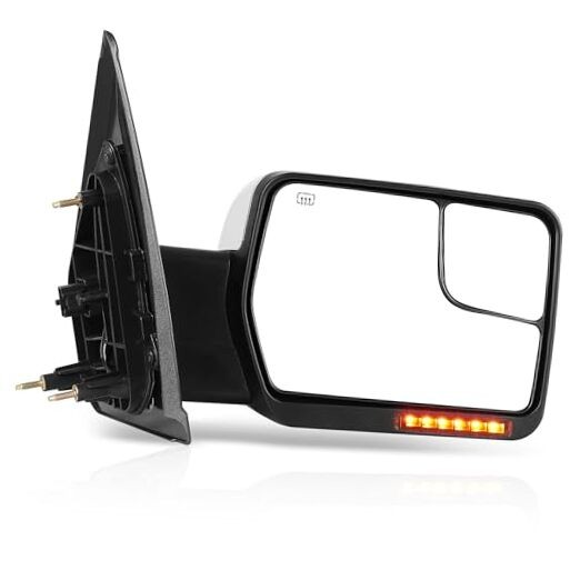 Right Passenger Side Mirror Towing Mirror Compatible with 2004-2014 Ford