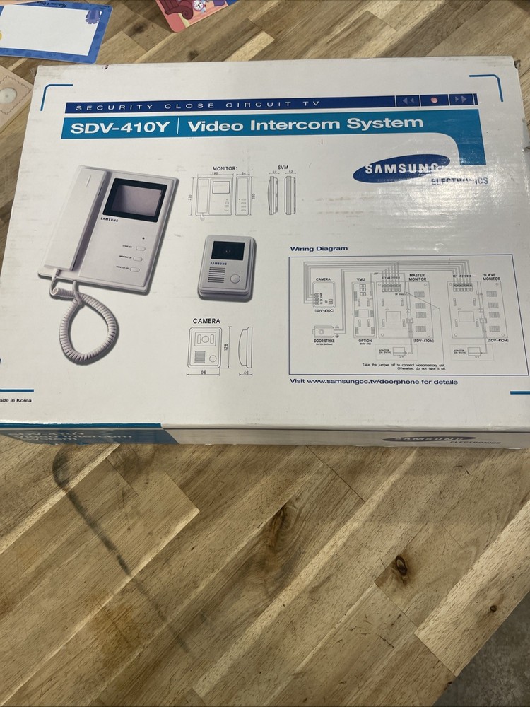 Samsung SDV-410Y Wired Video Intercom System Open Box Complete