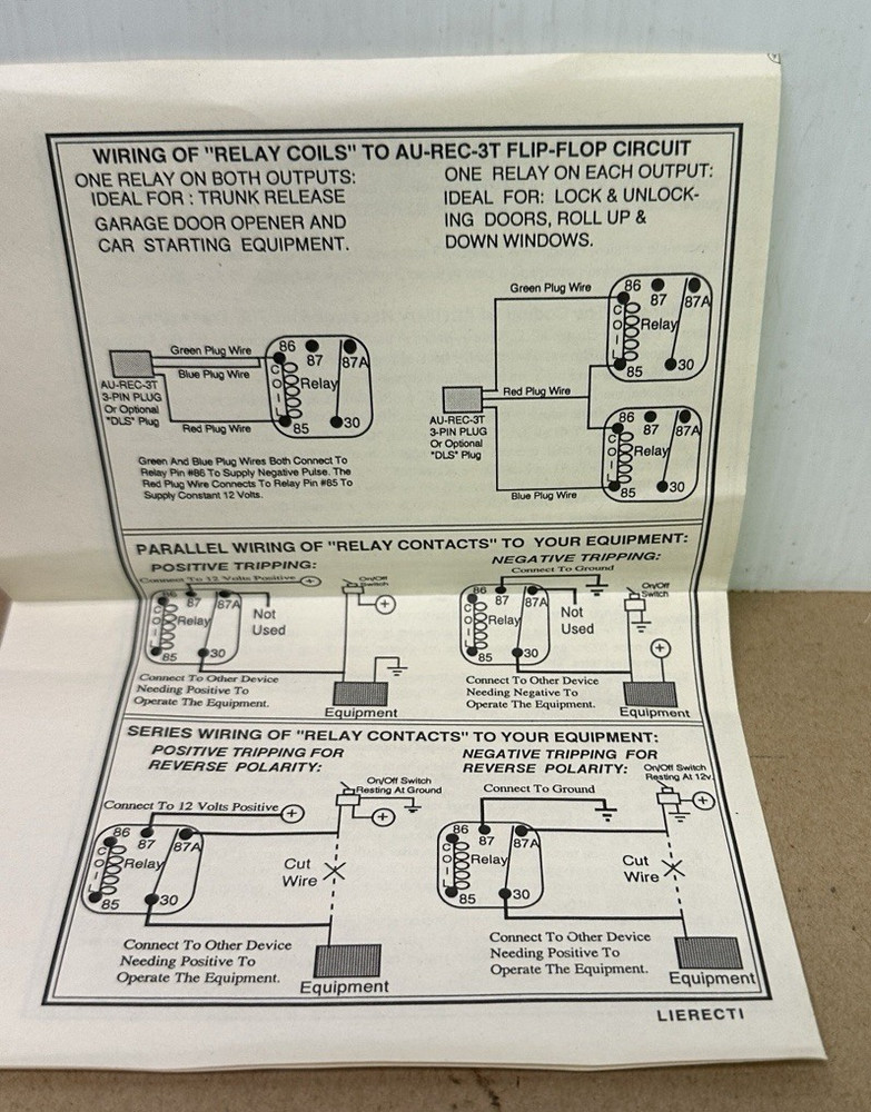 Excalibur Wireless Remote Transmitter Receiver Module Door Lock Trunk Pop