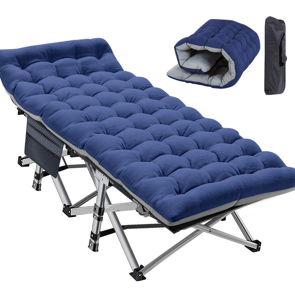 H&ZT Oversized / Standard Size Folding Sleeping Cot Bed Portable Padded Cots