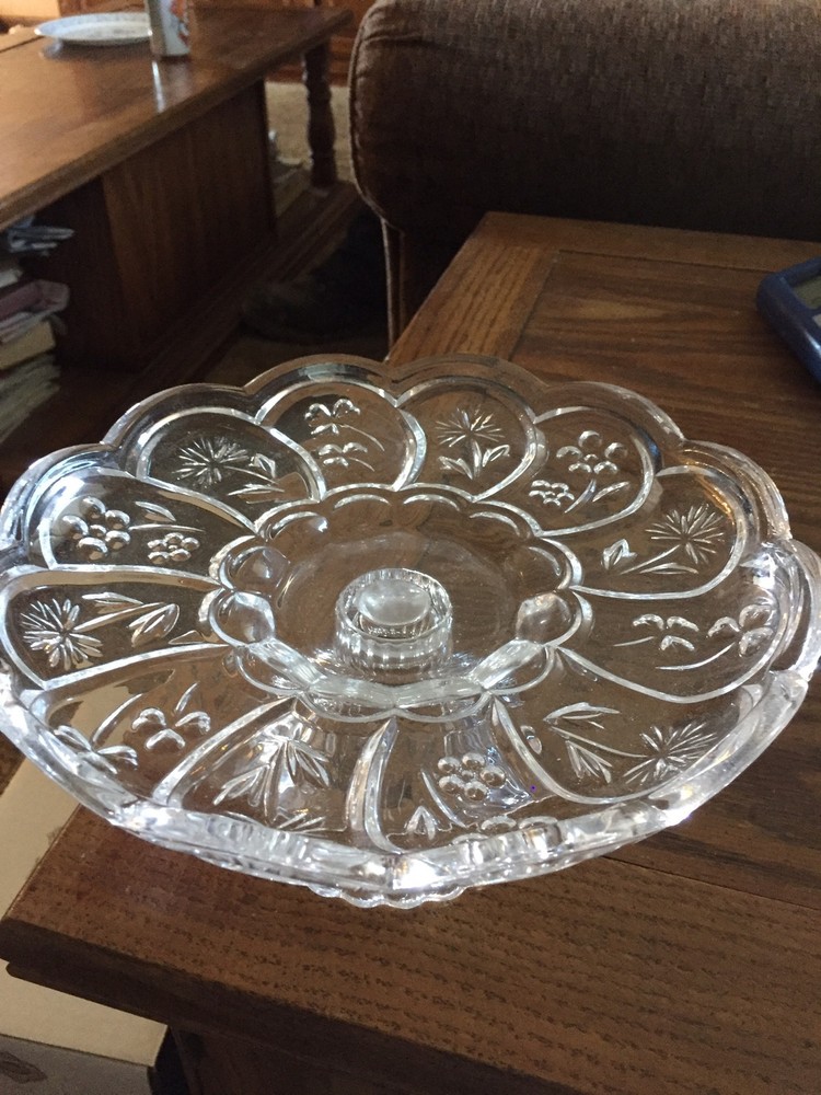 StudioCrystal Cassandra Collection Fine Crystal Footed Dish