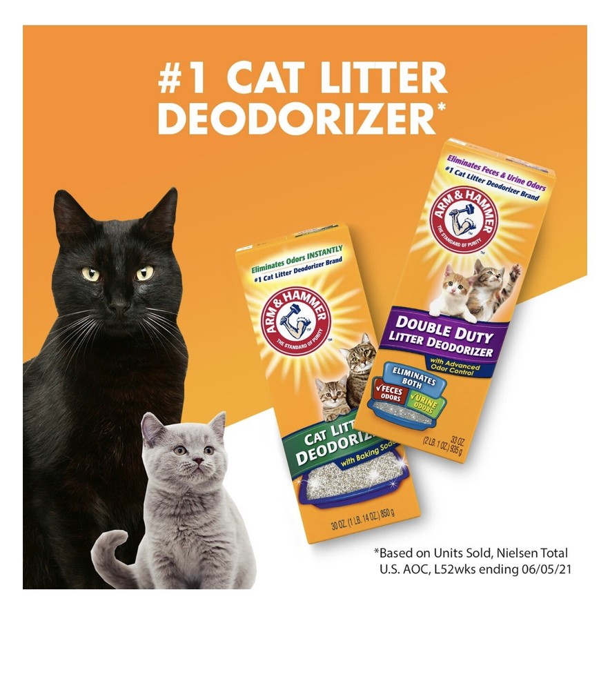 (2 pack) Arm & Hammer Cat Litter Deodorizer Double Duty 33oz. Eliminates Odor