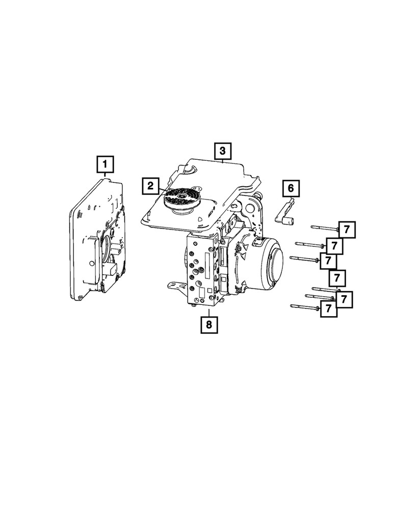 Genuine Mopar Anti-Lock Brake System Module 68710923AB