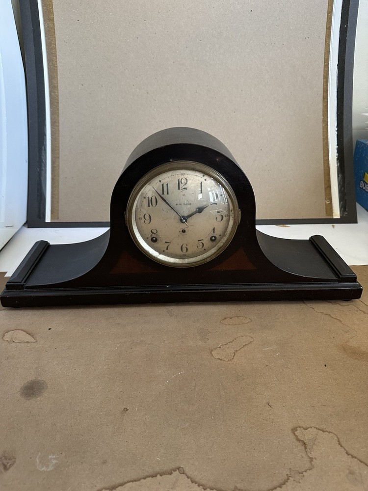 Seth Thomas Walnut Mech. Pendulum Mantel Clock With Key - Tested Works