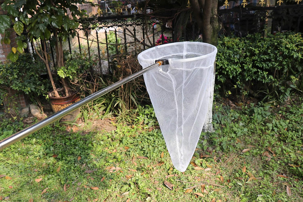 RESTCLOUD Insect and Butterfly Net with 12" Ring, 24" Net Depth, Handle Extends