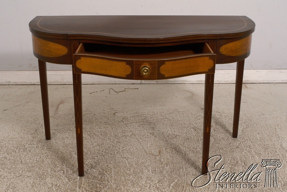 L32464EC: KINDEL Winterthur Collection Inlaid Mahogany Console Table