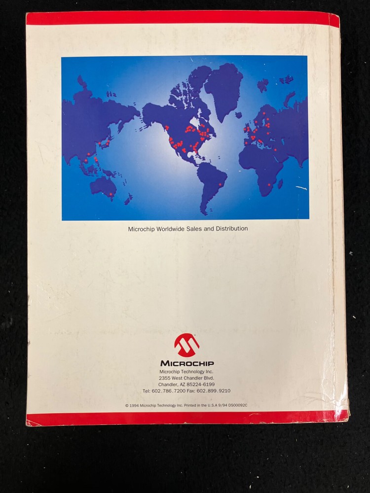 MICROCHIP TECHNOLOGY DATA BOOK - EMBEDDED CONTROL PIC MICROCONTROLLERS - 1994/95