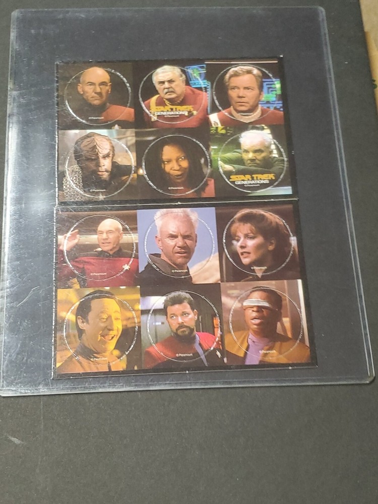 Star Trek Generations Unpunched Pog / Space Cap Sheets Two Different Pog Sheets