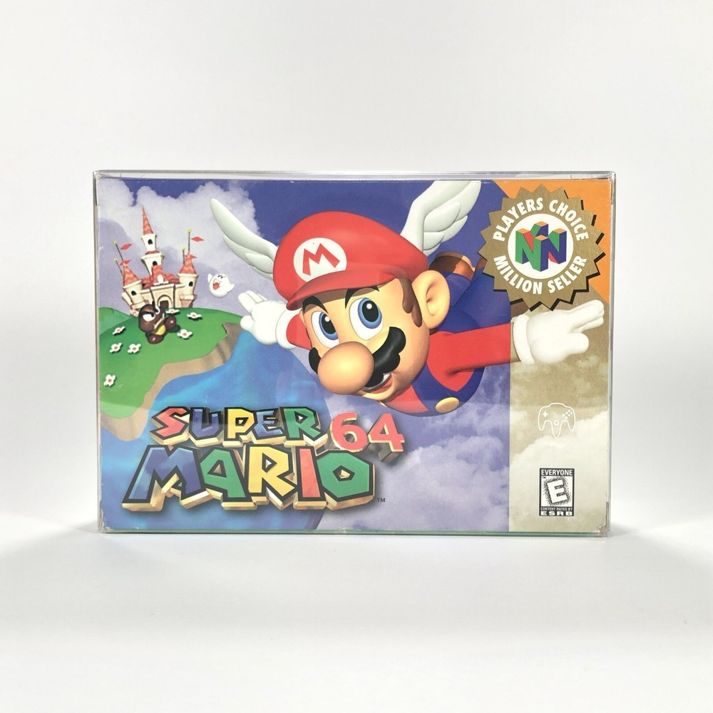 50 N64 Clear Plastic Box Protector Sleeve Case for Complete CIB Games
