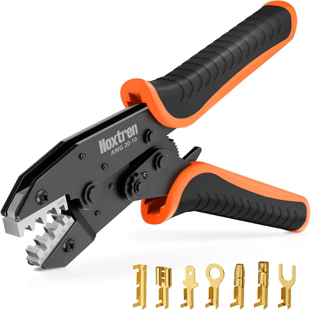 Noxtren Crimping Tool for Non-Insulated Open Barrel Terminals Receptacles