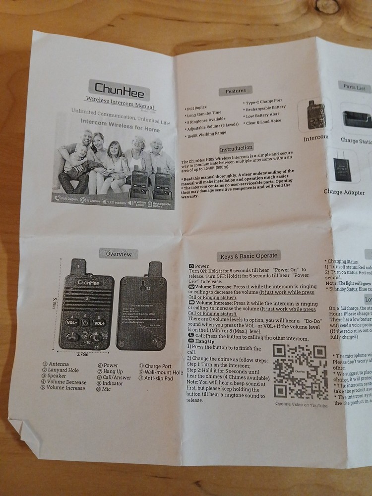 Wireless Calling System ChunHee Intercommunication System H105-IM-2