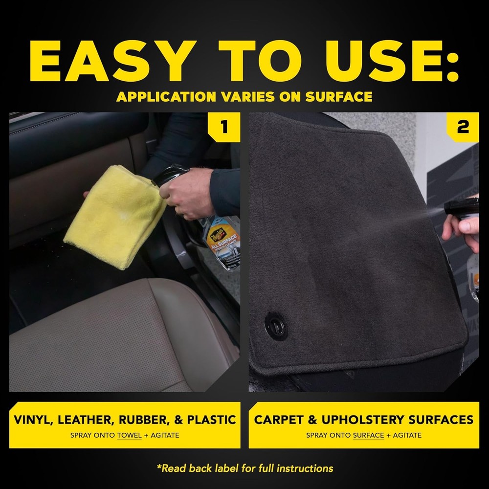 Meguiar's All Surface Interior Cleaner, Safe Multi-Surface Car Interior Spray