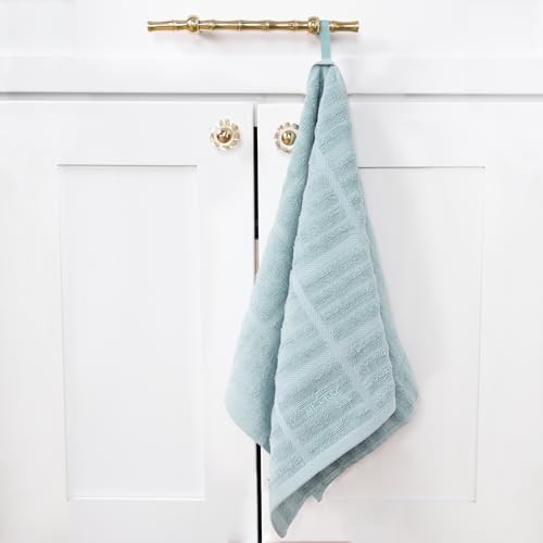 Solid Kitchen Towel: Highly Absorbent - 100% Cotton, Solid - 1 Pack Rainfall