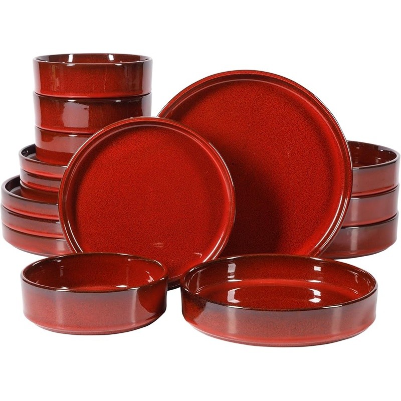 Terracotta Dinnerware Set 4 Eco Friendly Stackable Tableware Dining Essentials