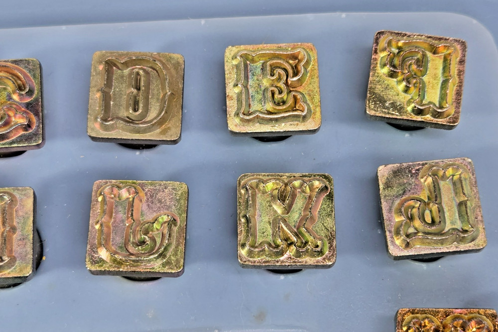 Vintage Craftool Complete Alphabet Leather Tool Stamps Set 1/2"