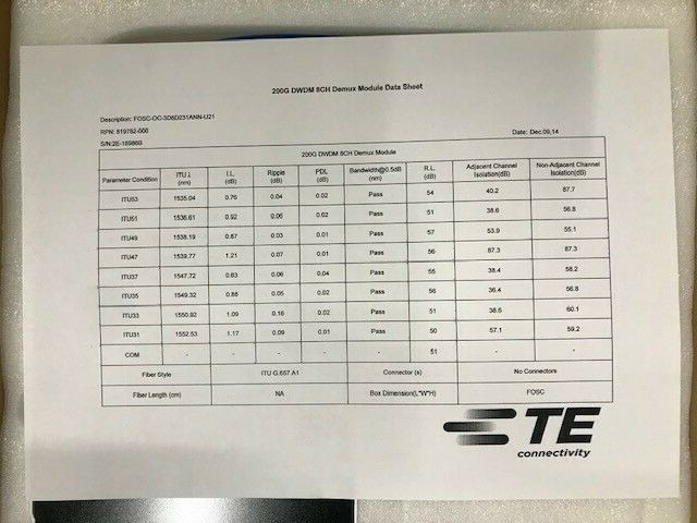 Tyco Electronics TE FOSC-OC-3D8D231ANN-U21 New