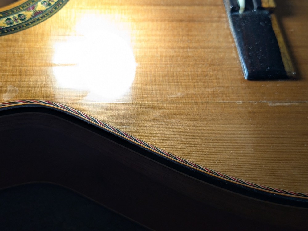 Damaged Cedar Guitar, Thin Box, See Pictures and Read Description