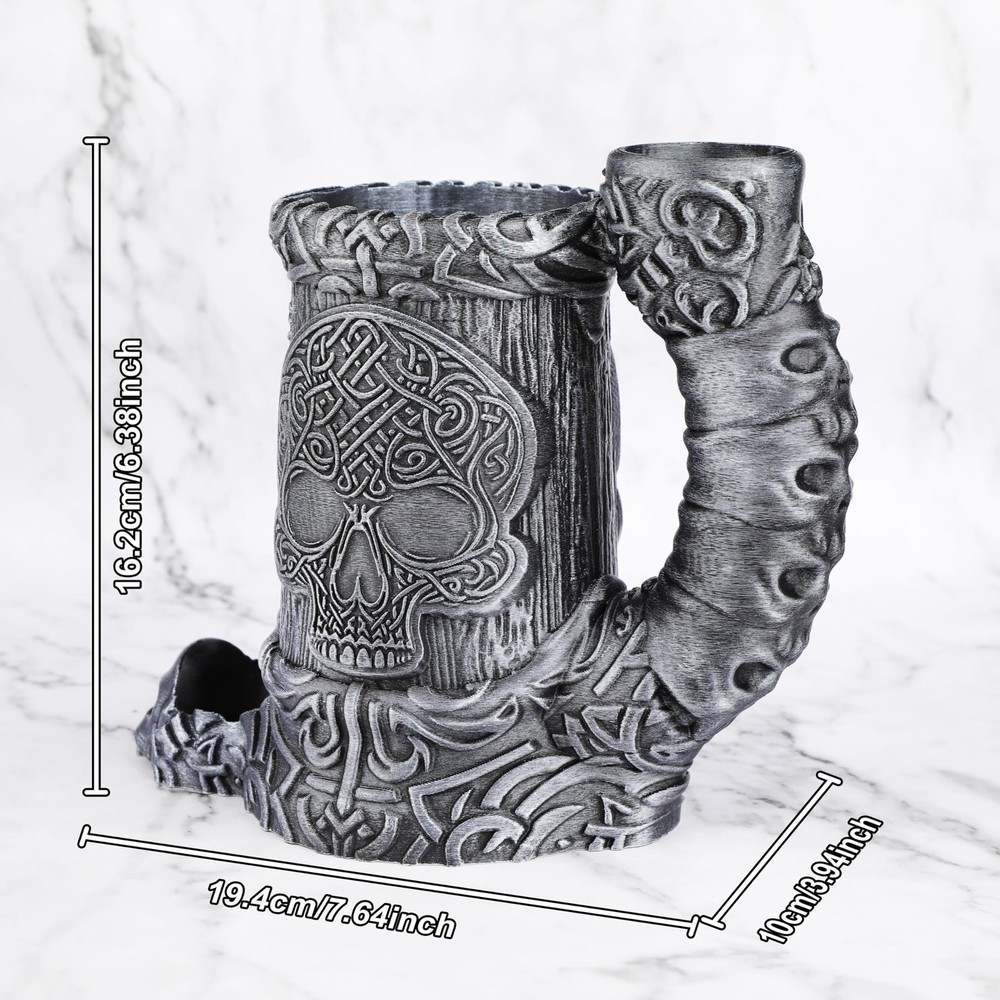 Hand-Painted Skull Dice Tower – DND Dice Rolling Tower, RPG Dice Storage,