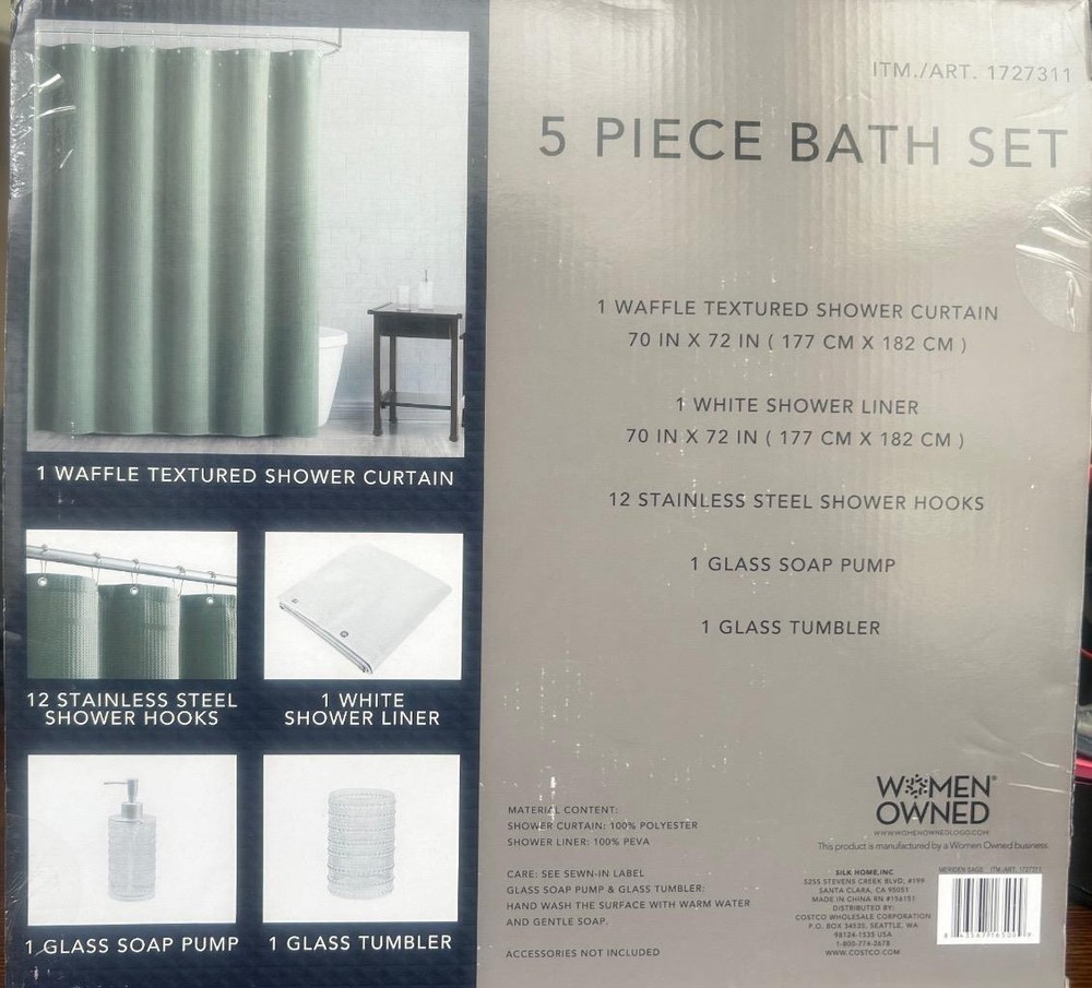 NIDB Nueva Spa 5 Piece Bath Set. Green