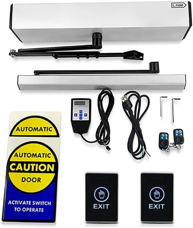 Olide Automatic Swing Door Opener with Waterproof Acrylic Hand Push Open Switch
