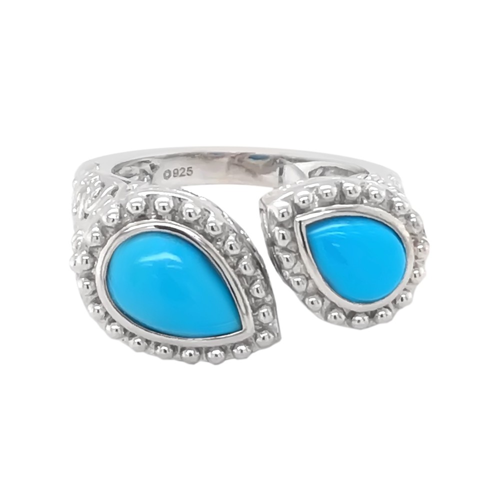 Sleeping Beauty Turquoise Oval Ring Gold Tone Men Bold Statement Ring