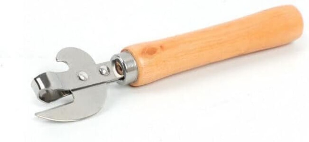 Stainless Steel Multi-Function Can Opener with Wood Handle