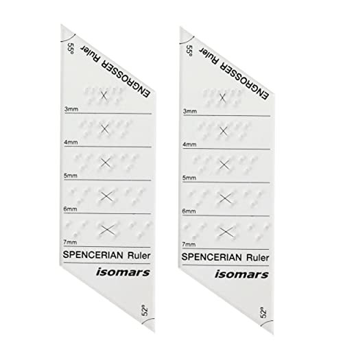 Calligraphy Engrosser Spencerian Ruler Acrylic Writing Guide Drafting Tool